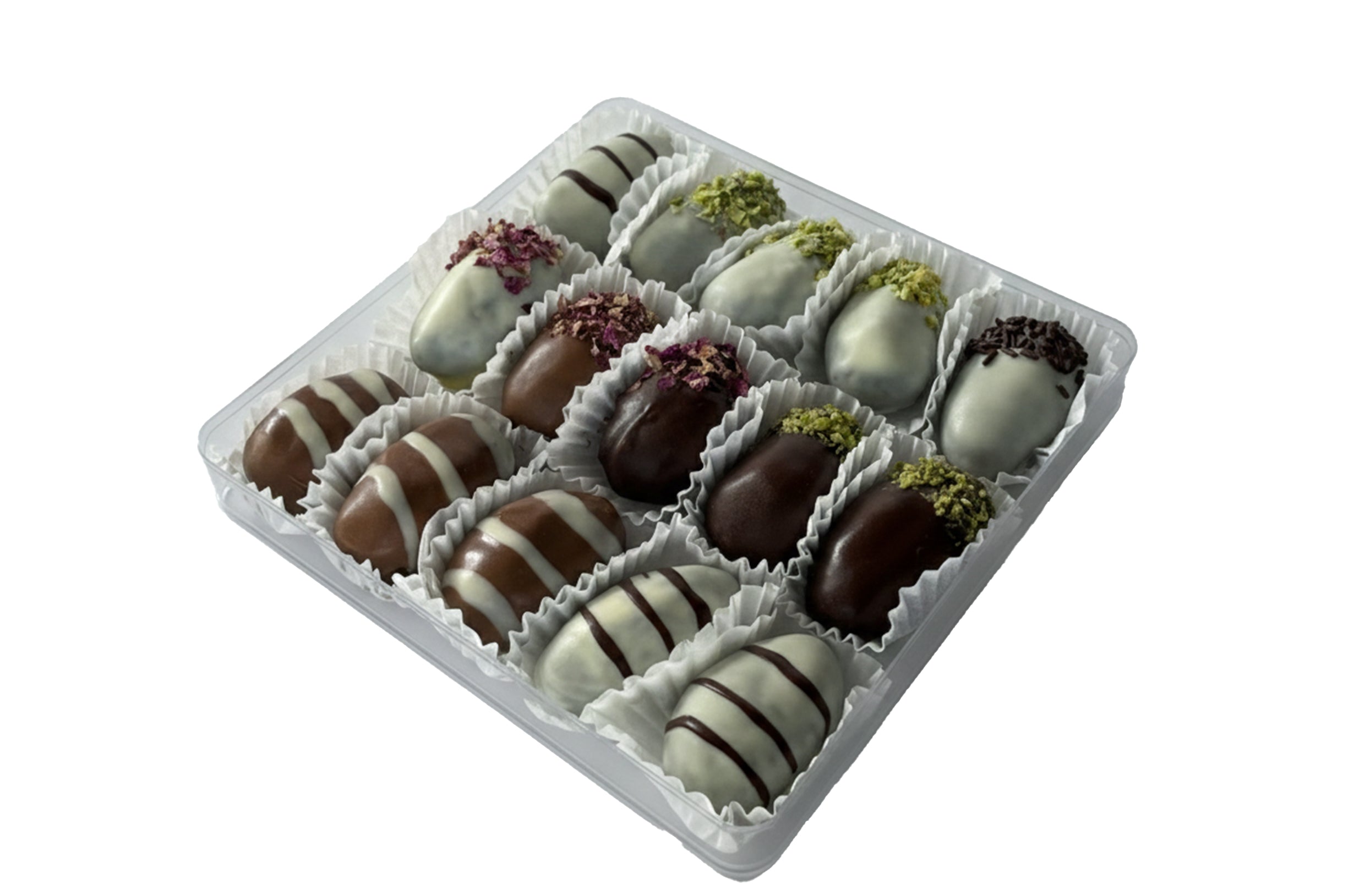 Dates with Almonds coated in Chocolate